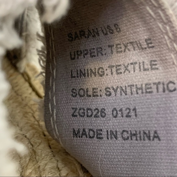 Tahari Saran Criss Cross Fringe Espadrille Slip On Sandal Gray 8 - Picture 10 of 12